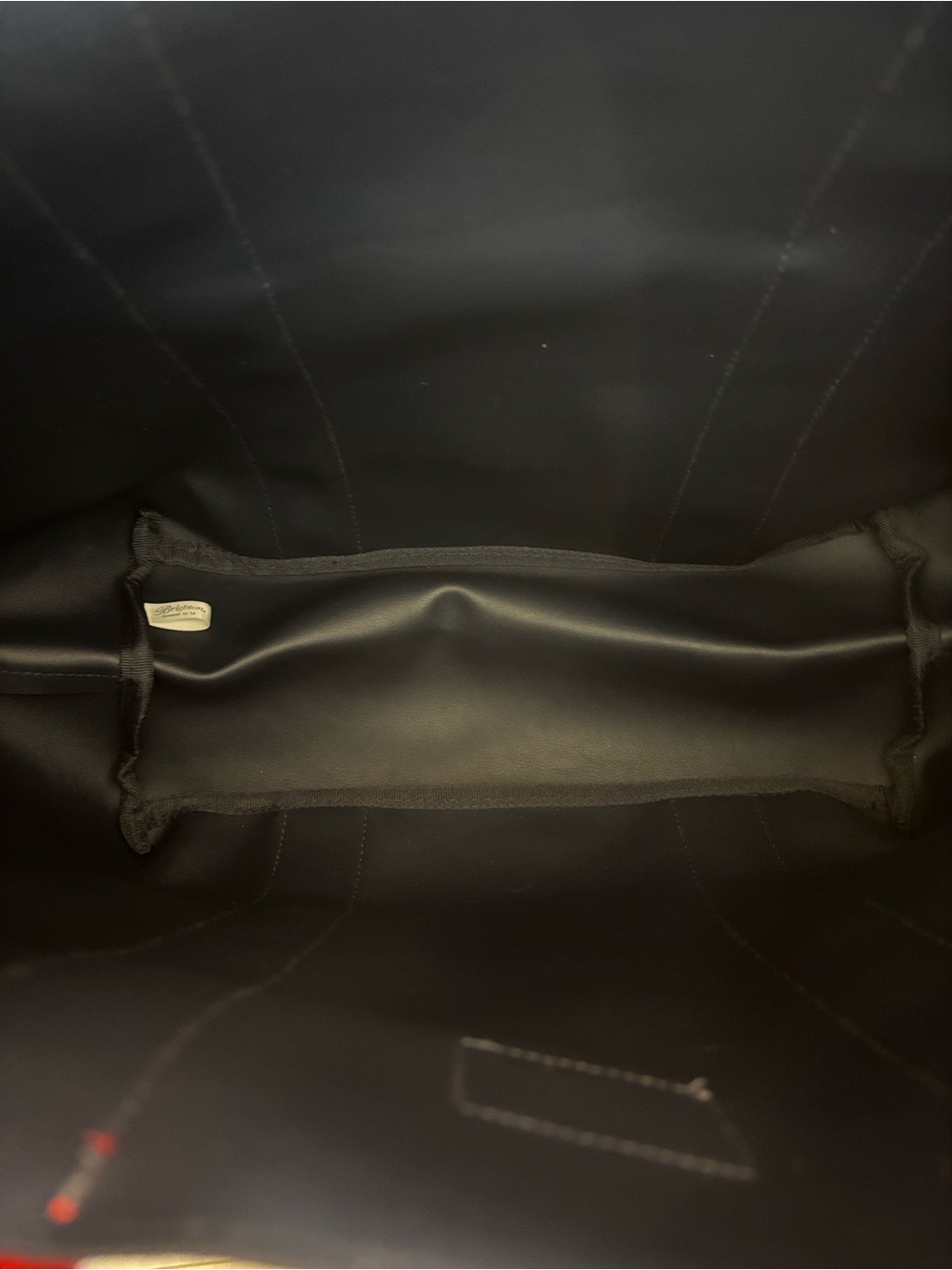 Brighton Velveteen blue with red hearts tote bag - Picture 4 of 4